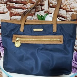 MICHAEL KORS Blue And Brown Tote